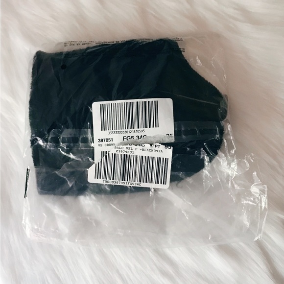 ✨HP✨ NEW NWOT VS Shimmer Velvet Long Line Balconet Bra Black 34C - Picture 7 of 8